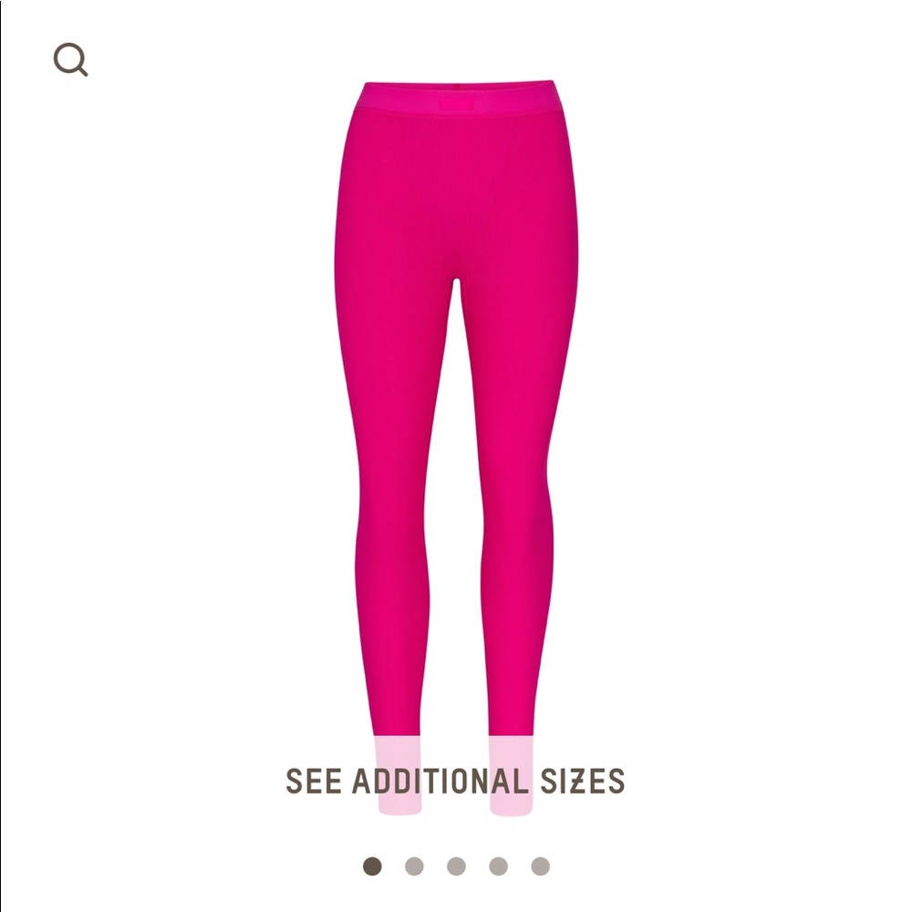 S/O SKIMS Cotton Rib Legging in Raspberry, Medium
